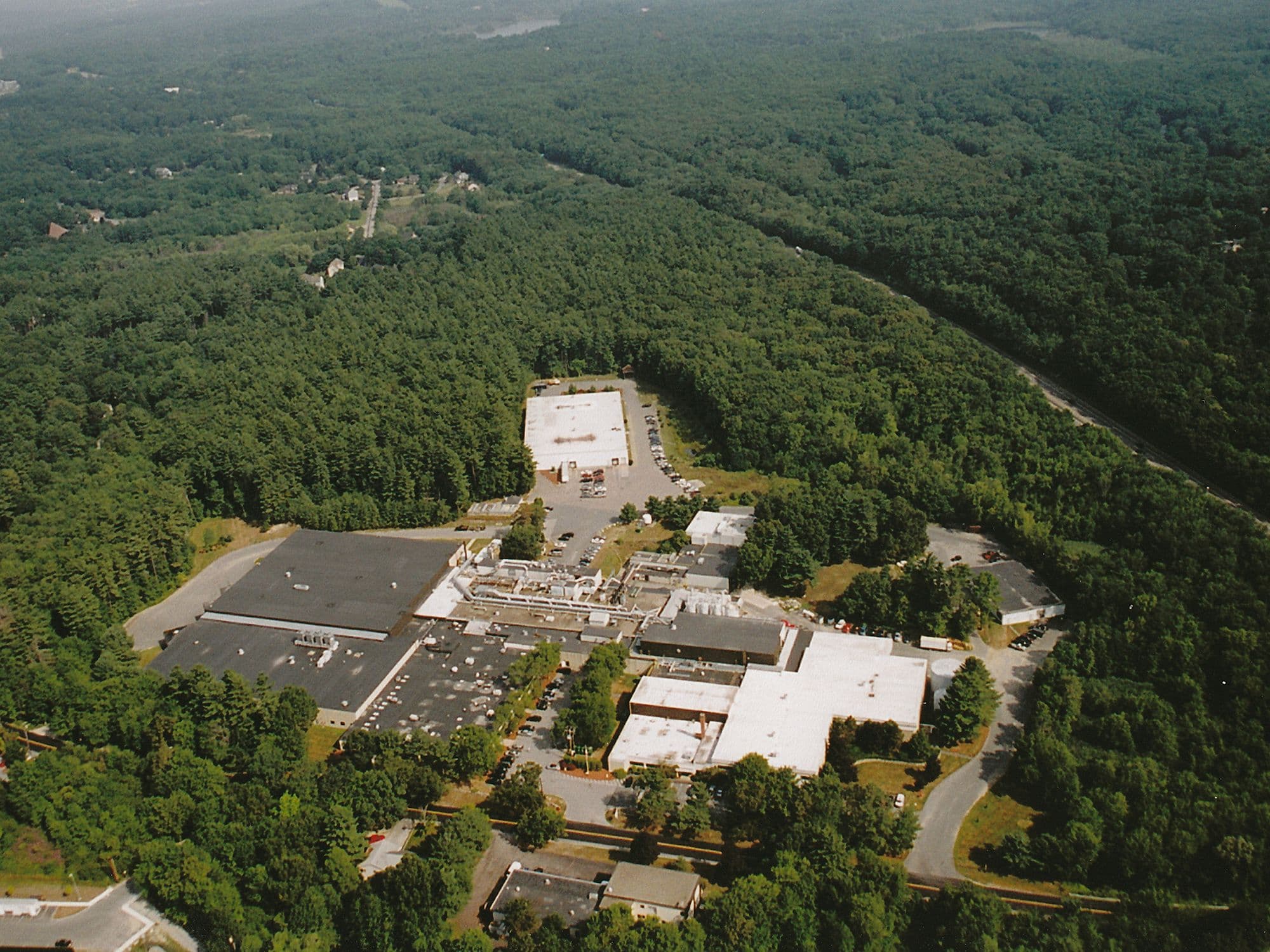 Aerial view of The Haartz Corporation, Acton MA, World Headquarters