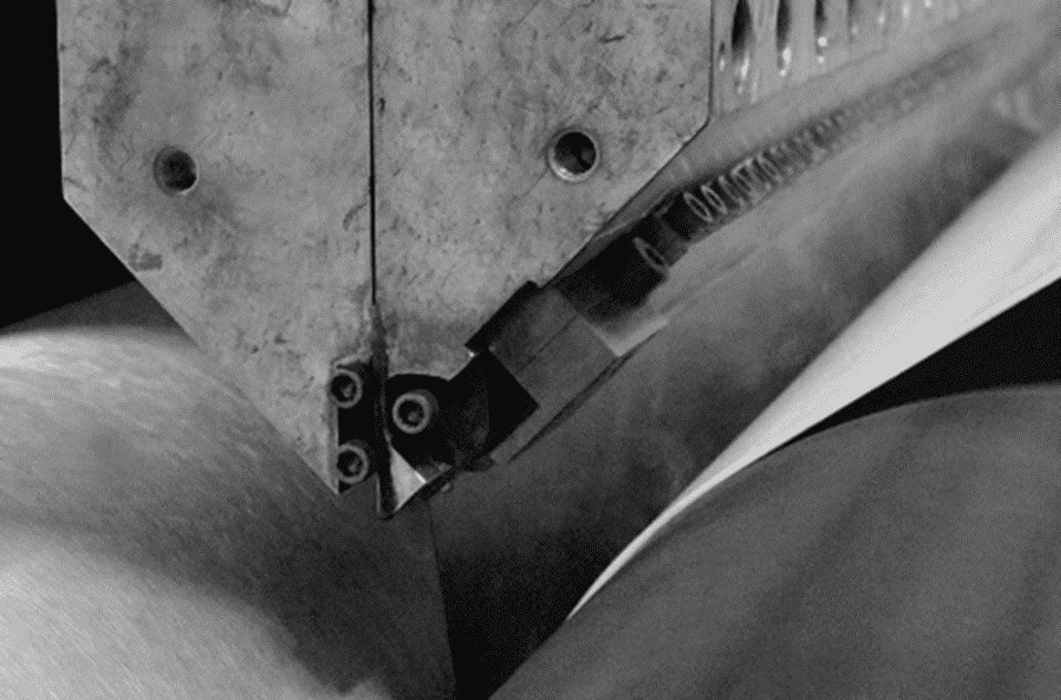 close up extrusion machine