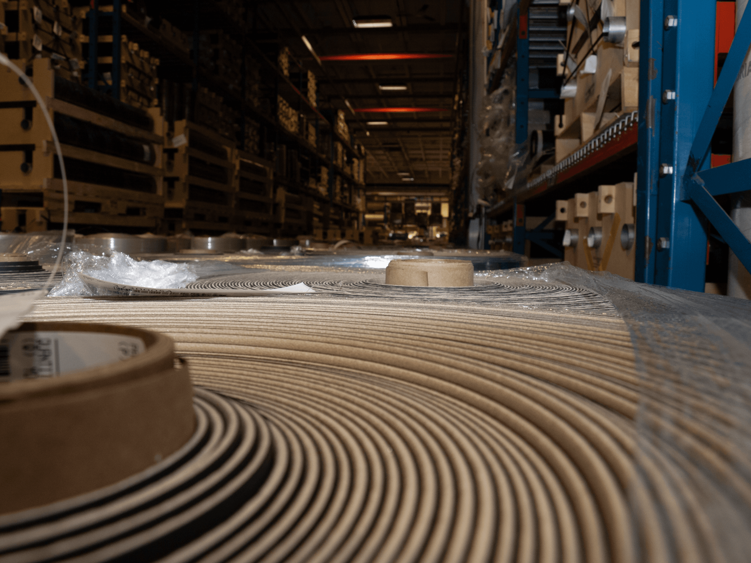 Close up shot of rolled goods